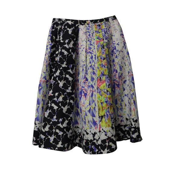 Peter Pilotto Textured Abstract A-Line Skirt in Multicolor Silk - Picture 4 of 7